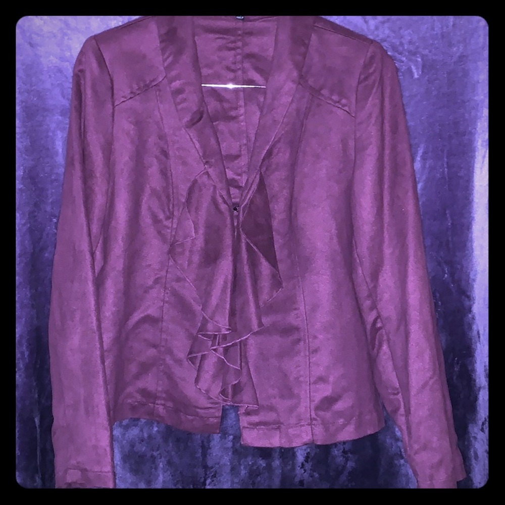 Notations Petite Sz L Plum Dress Jacket